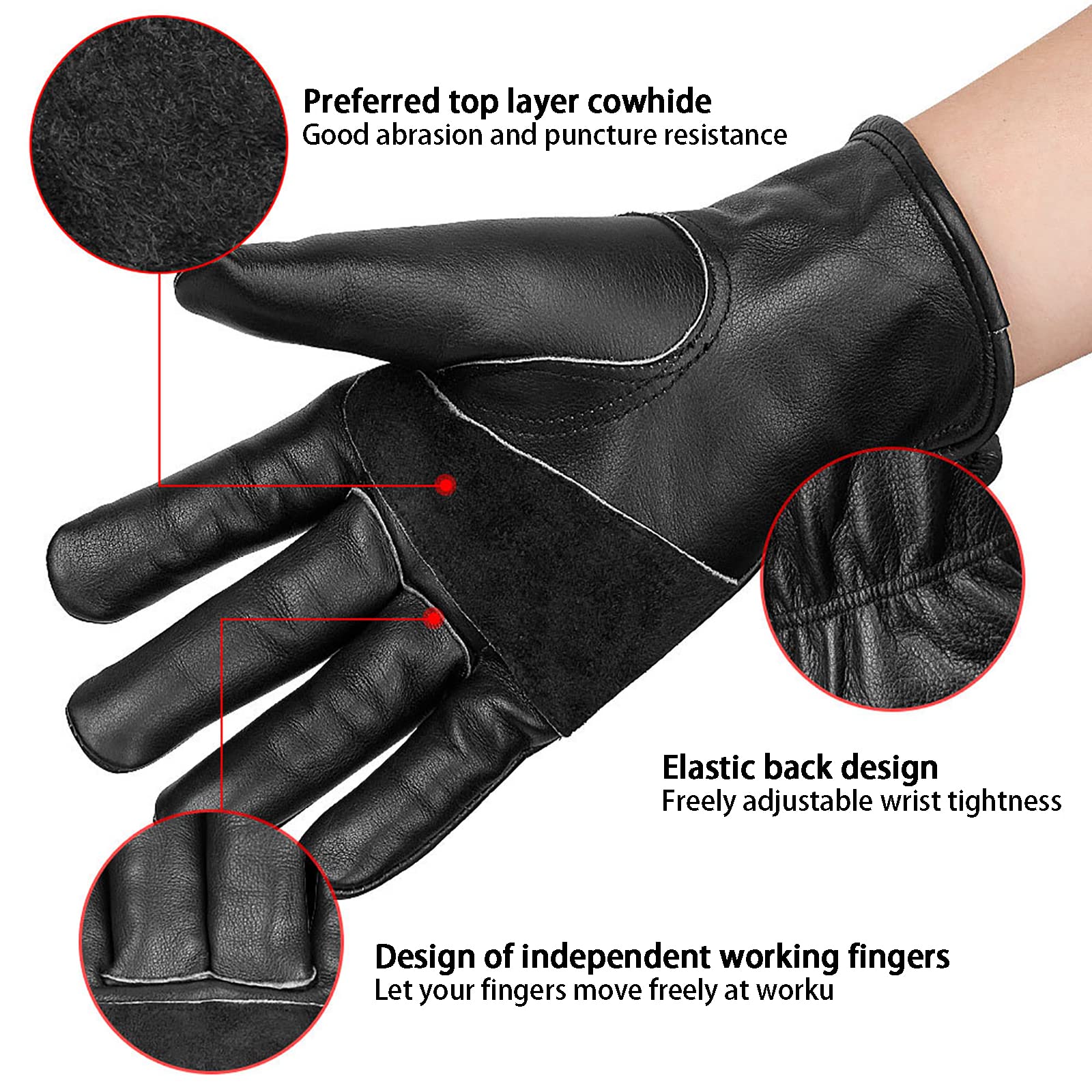 Gants de Travail en Jardinage Cuir Confort Preuve Épine Gants de Jardinage Plantation Gants de Jardin pour Le Jardinage et Les Tâches Ménagères pour Femmes et Hommes