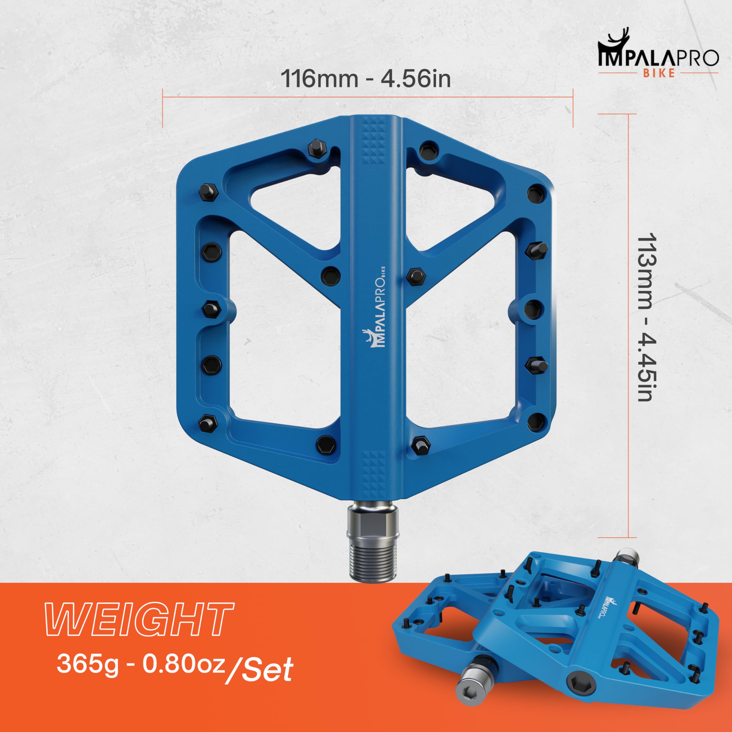 IMPALAPRO - Mountainbike-pedalen Van Nylon, Antislip, BMX, Weg en Spinner Pedalen, 9/16 Inch (Paars