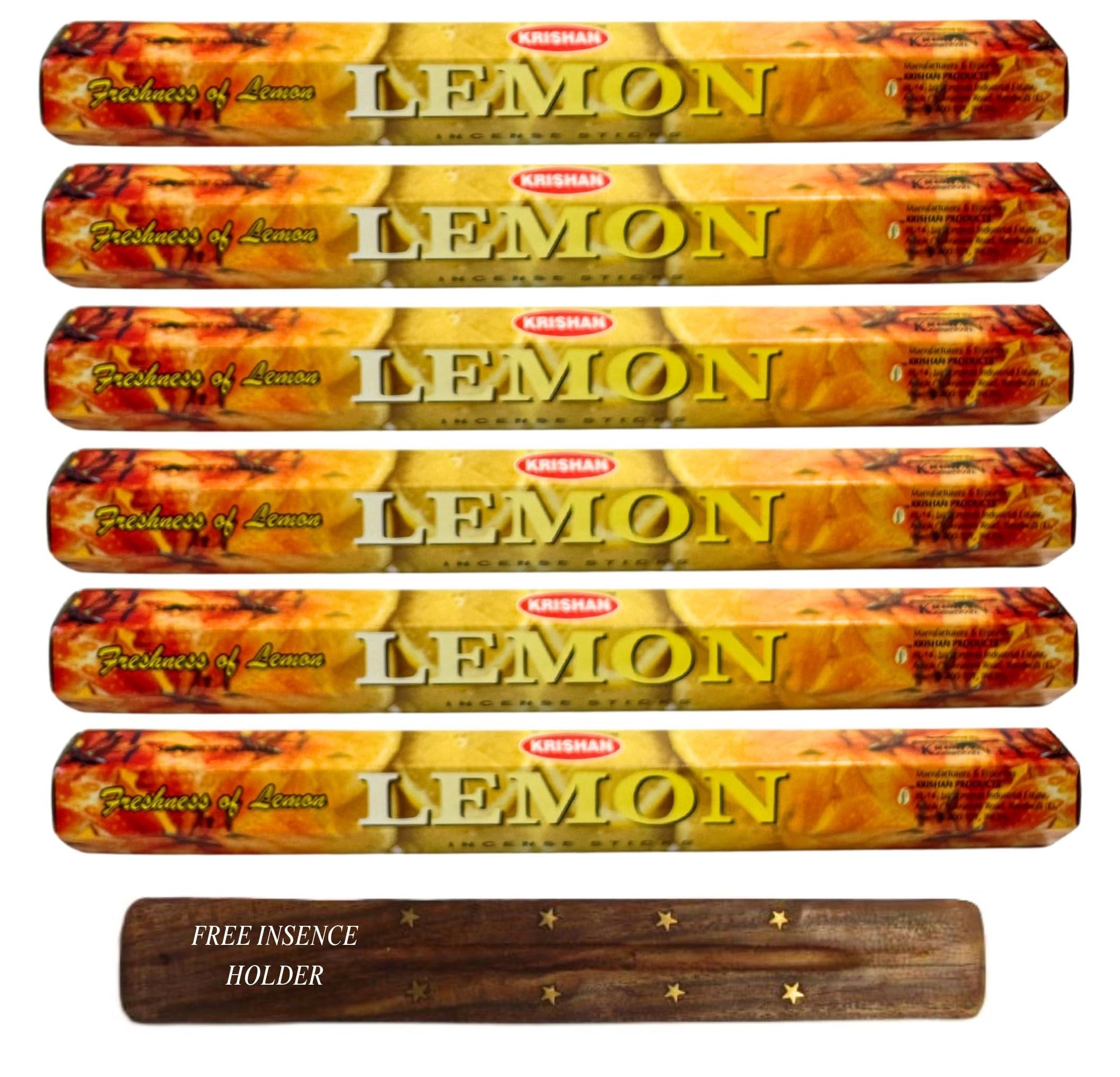 Exotic Fruit Fragrance Incense Sticks Various Assorted Perfume Scented Room Aroma 120 Joss Stick (Lemon)