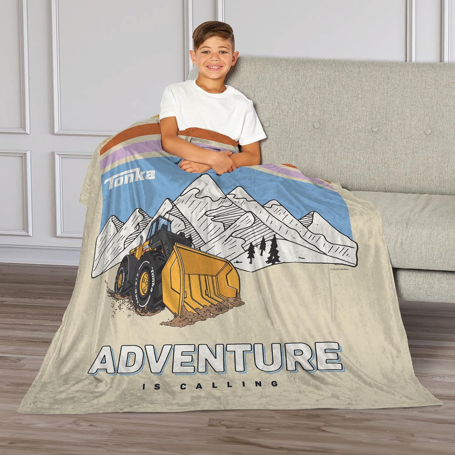 NORTHWEST Hasbro Tonka, Adventure is Calling, Silk Touch Throw Blanket, 50 x 60 Inches