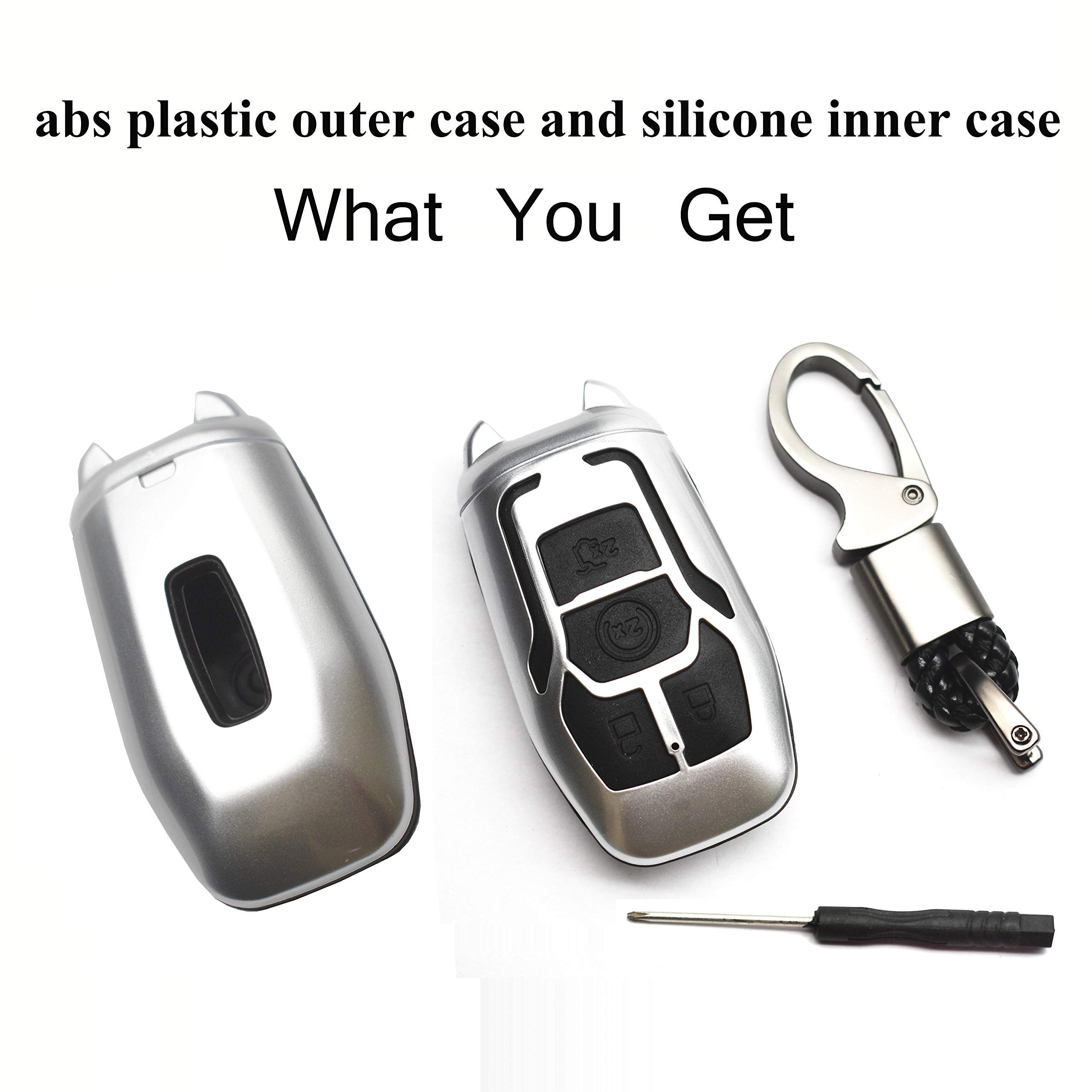 ontto Sleutelhanger Cover voor Kia Flip Remote Stijlvolle Sleutelhanger Houder Wit