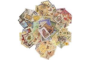 304Pcs Vintage Postage Stamp Scrapbook Stickers: Enhance Your Aesthetics