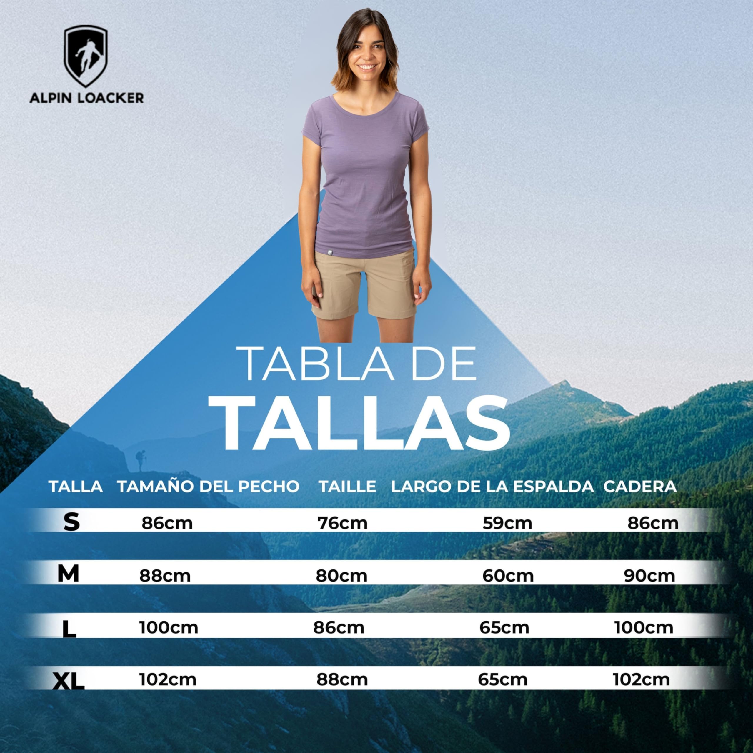 ALPIN LOACKER Camiseta de Mujer de Lana Merino de Manga Corta y Polo - Transpirable y de Secado Rápido para Deporte y Senderismo - Camiseta Térmica Funcional