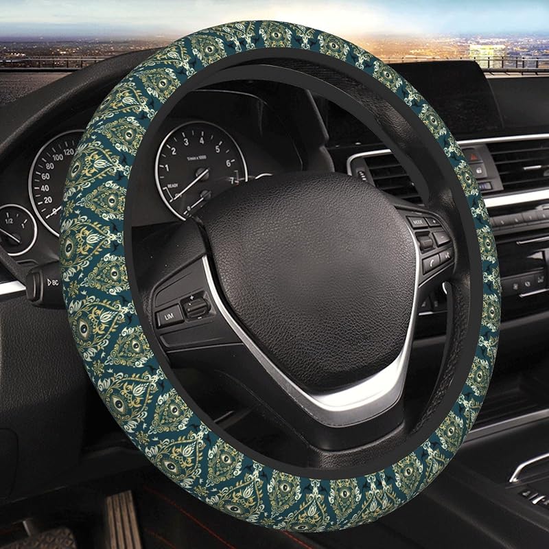 Capa para Volante YISHOW Mystical Eye em Neoprene com Elástico, 38,1 cm