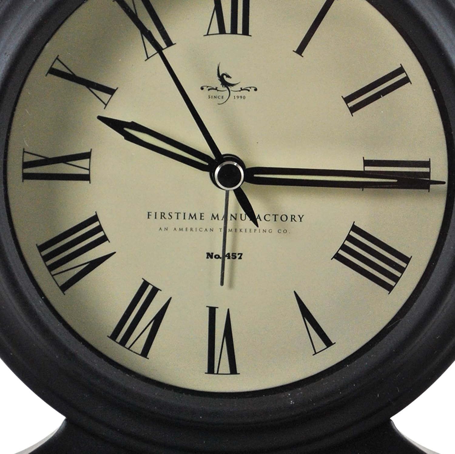 FirsTime & Co. Antolini Tabletop Clock, 5.5"H x 5"W, Black