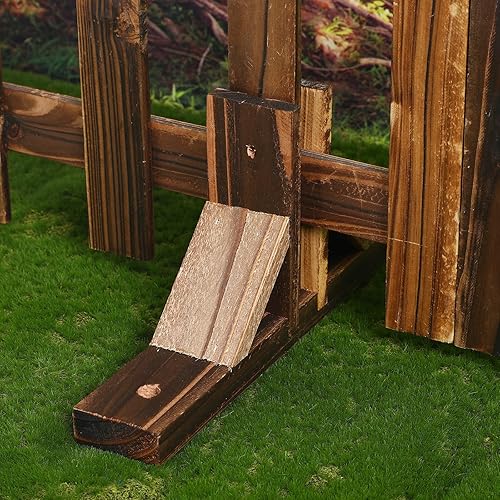 Miniatura 4 de Base de poste de valla de pie independiente, 2 piezas, soporte de valla triangular de madera, bases de valla de jardín, pies de panel de pantalla