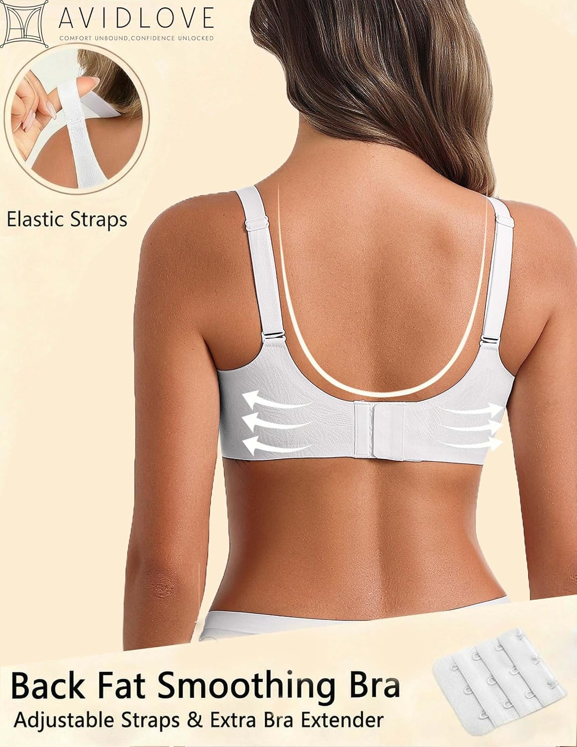 Avidlove Women's Wireless Bras Seamless Bra Full Coverage Lace Bra S-3XL - Image 3