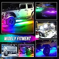 Vista 6 de OPP ULITE Luces LED de roca de 12 cápsulas, color de persecución de sueños, 210° luminosas, 48 W, 288 piezas, aplicación para teléfono inteligente