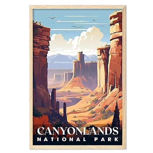 Canyonlands National Park, National Parks Wall Poster, Canyonlands National Park Wall Art, Abstract Nature Landscape Forest Wall Art Pictures for