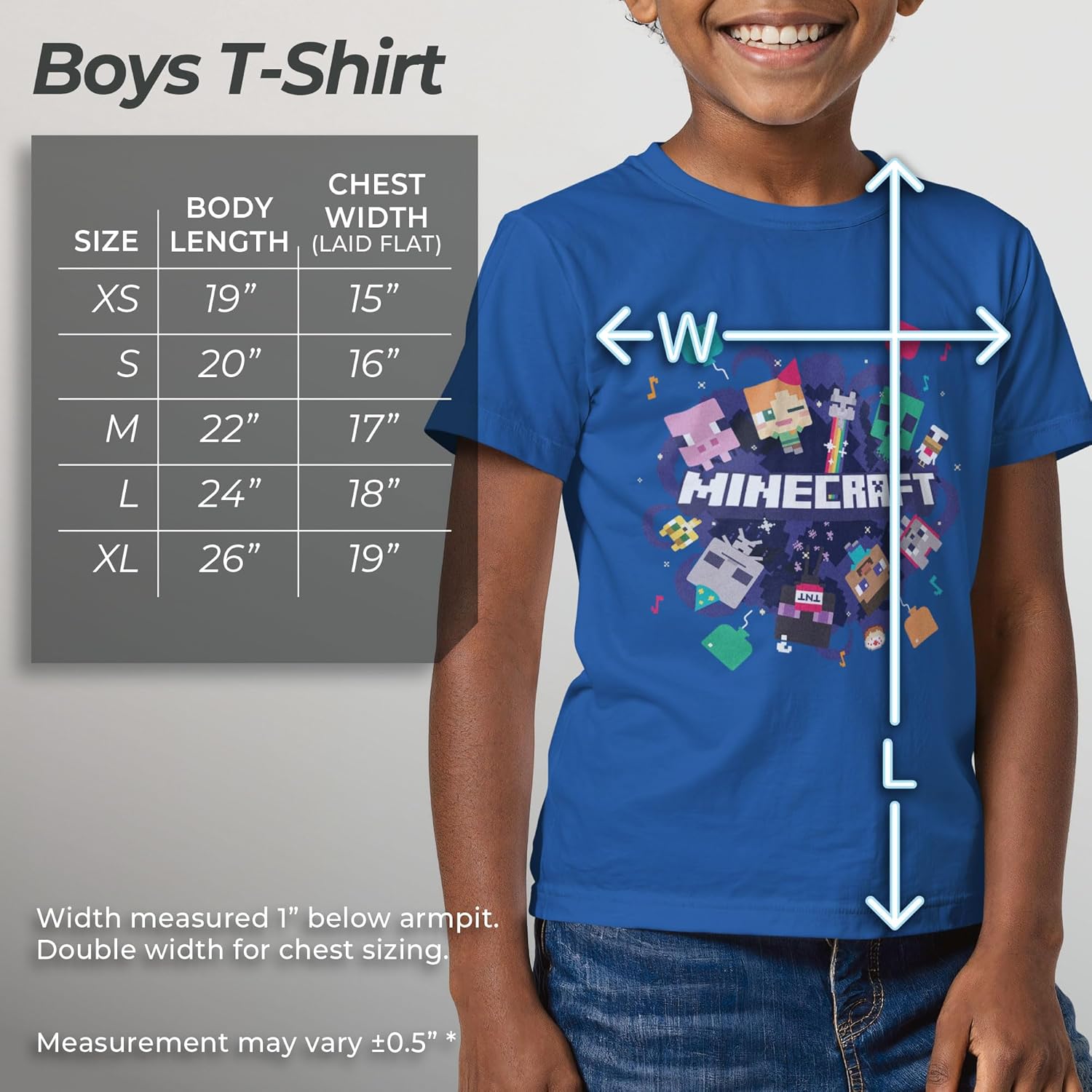 Boy's Minecraft Alex and Creeper Art T-Shirt, Gift For Fans, Christmas Gift
