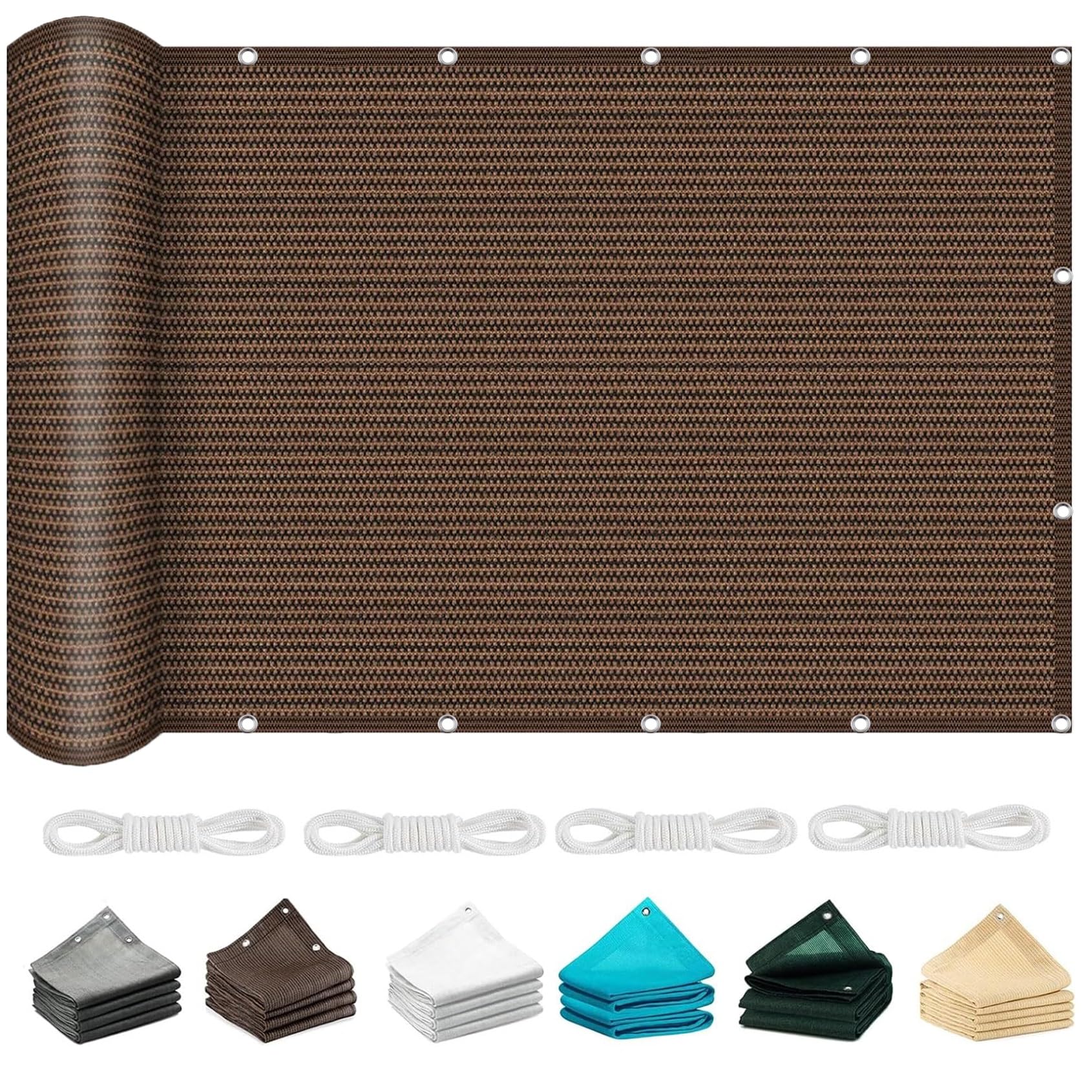 Voile d'ombrage filet anti 98% UV et vent pour le plein air