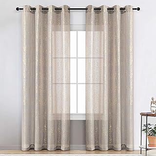 Silver & Gold Sheer Curtains Selection