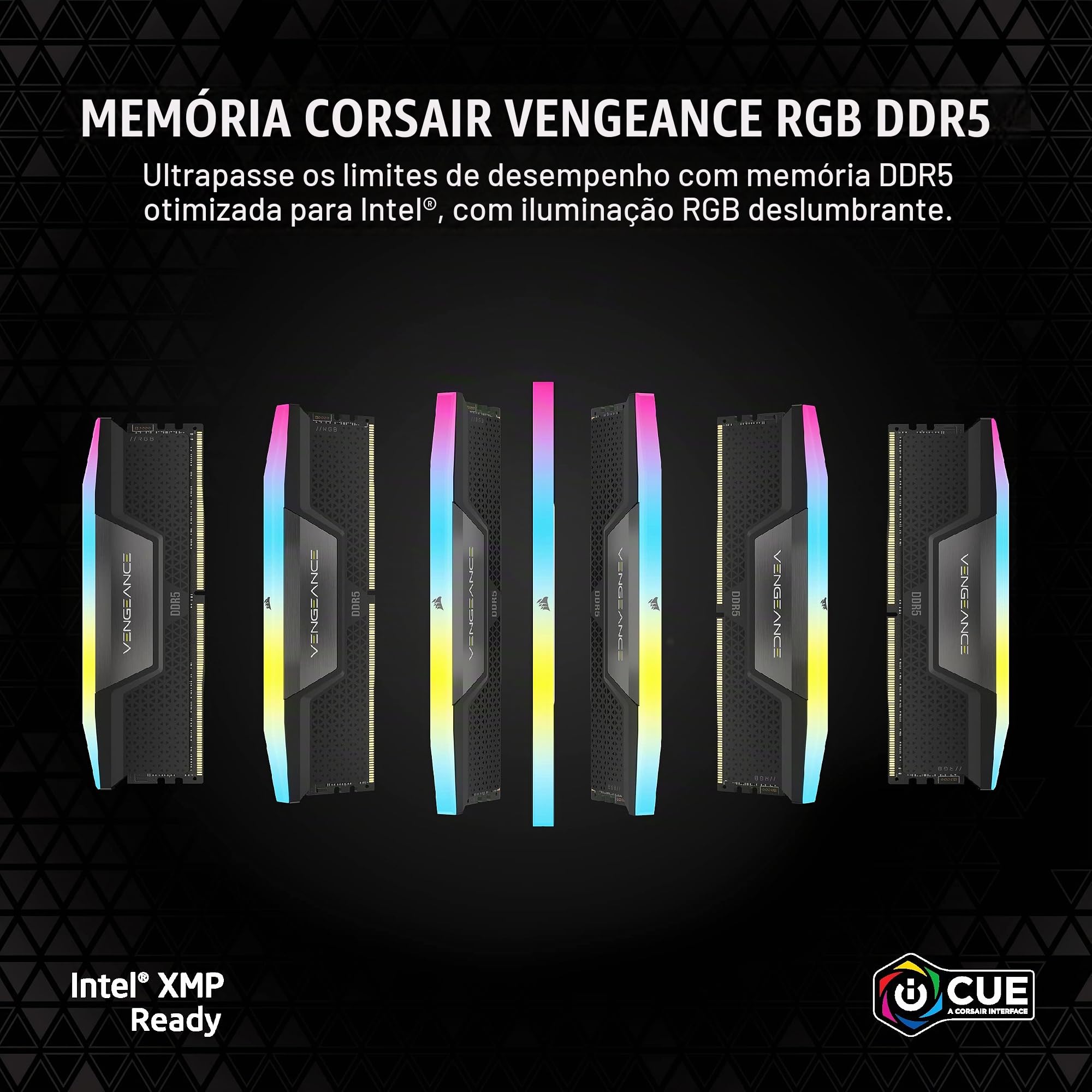 CORSAIR VENGEANCE RGB DDR5 RAM 128GB (2x64GB) 6400MHz CL42-52-52