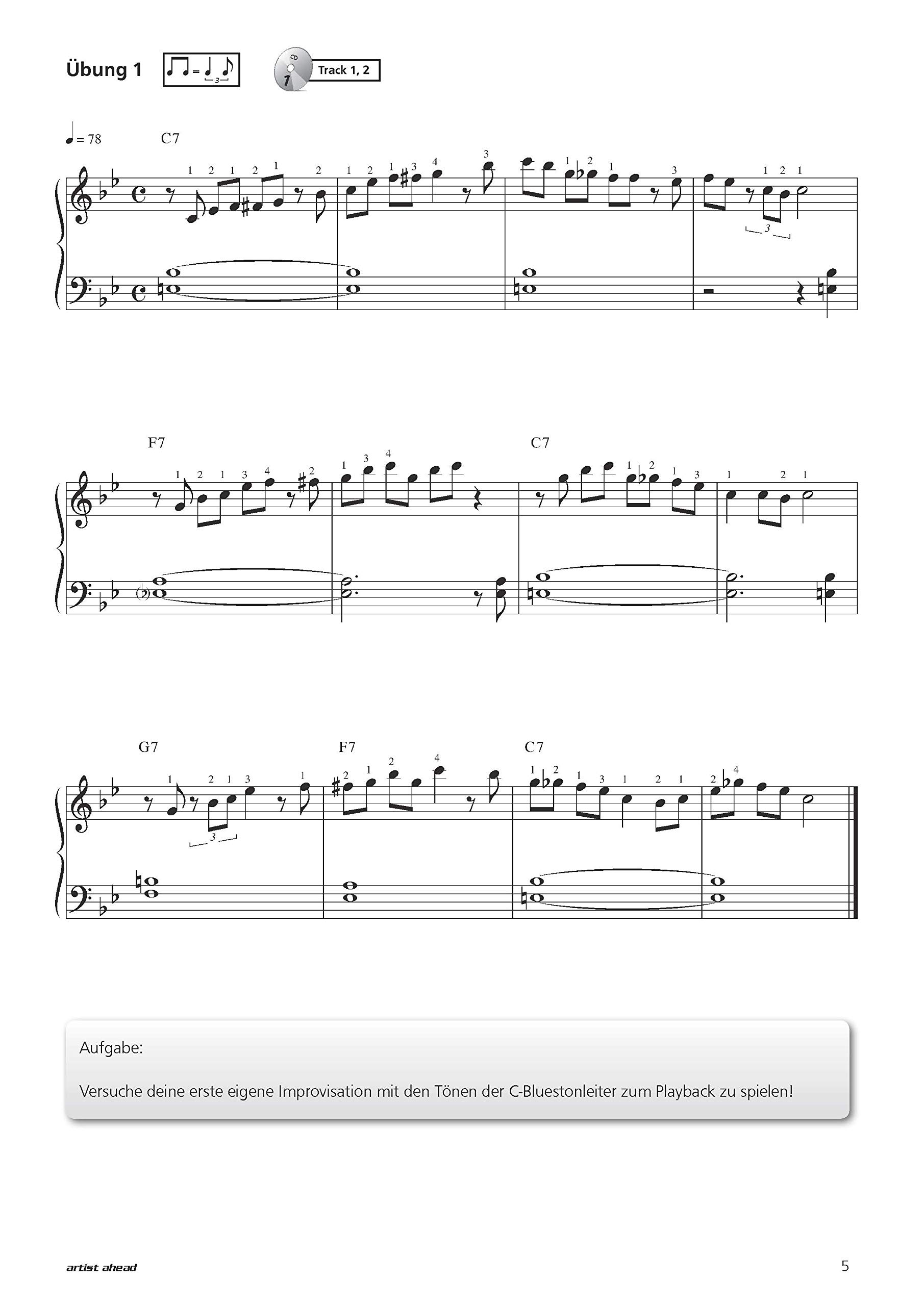 Die außergewöhnliche Schule für Blues-Piano: Der einfachste Weg zur perfekten Blues-Improvisation (inkl. Download). Lehrbuch für Klavier. Klavierschule. Klavierstücke. Klaviernoten. Musiknoten.