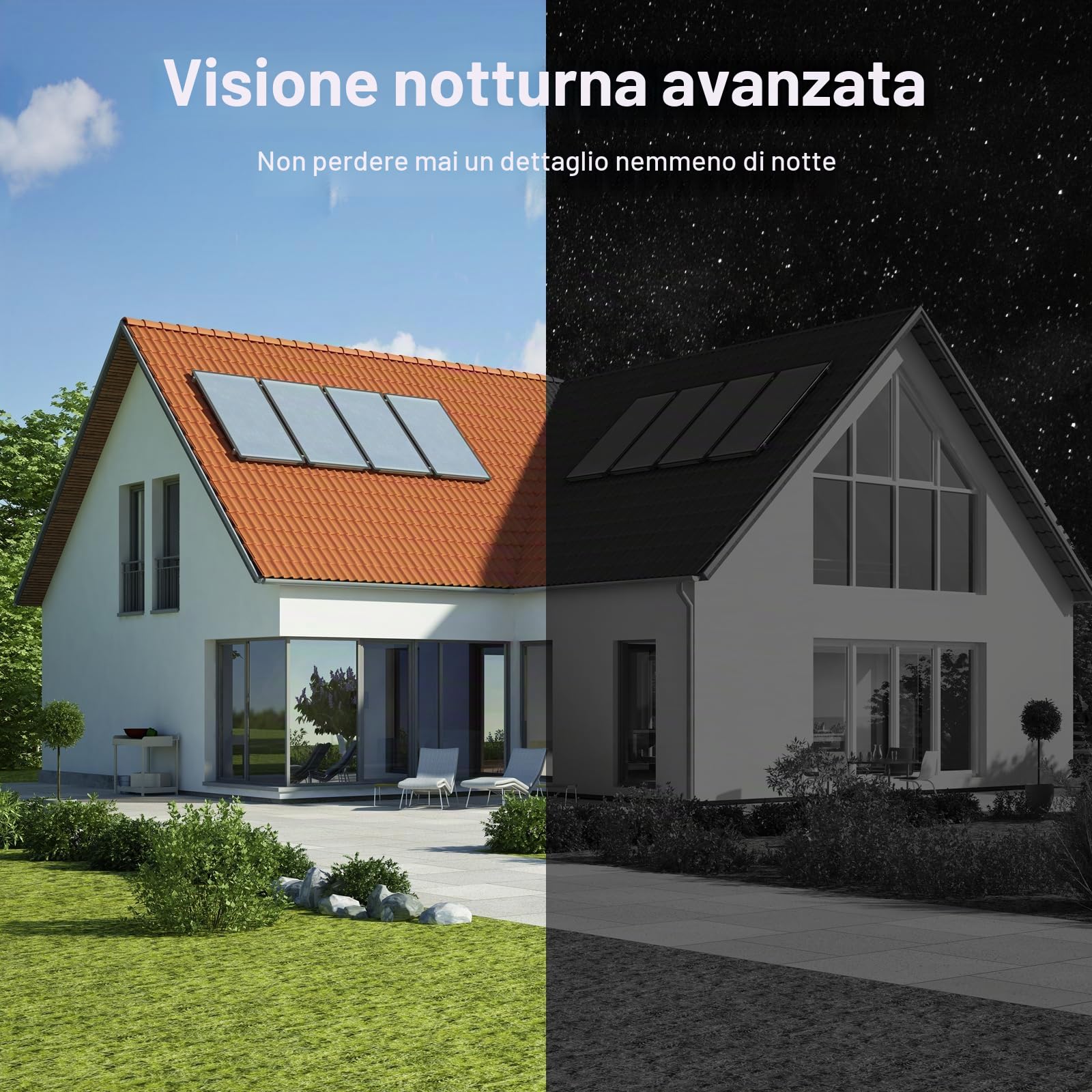 ARENTI 2K/3MP Telecamera Wi-Fi Esterno Senza Fili, Videocamera Sorveglianza Batteria, Visione Notturna, Rilevamento di Suono/Movimento, IP65, Rilevamento Umano PIR, Audio Bidirezionale