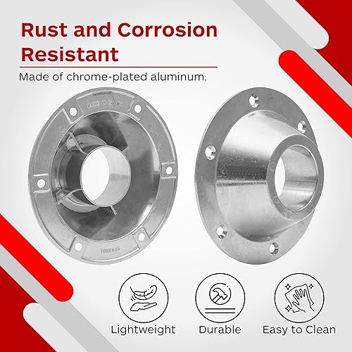 Miniatura 4 de Paquete de 2 bases de mesa RV (tamaño estándar) - Brida de base de mesa de pedestal de aluminio - Base de montaje de mesa y piso con 6 agujeros de