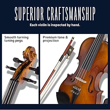 Amazon.com: Cecilio 1/4 Violin Solidwood Violin with D
