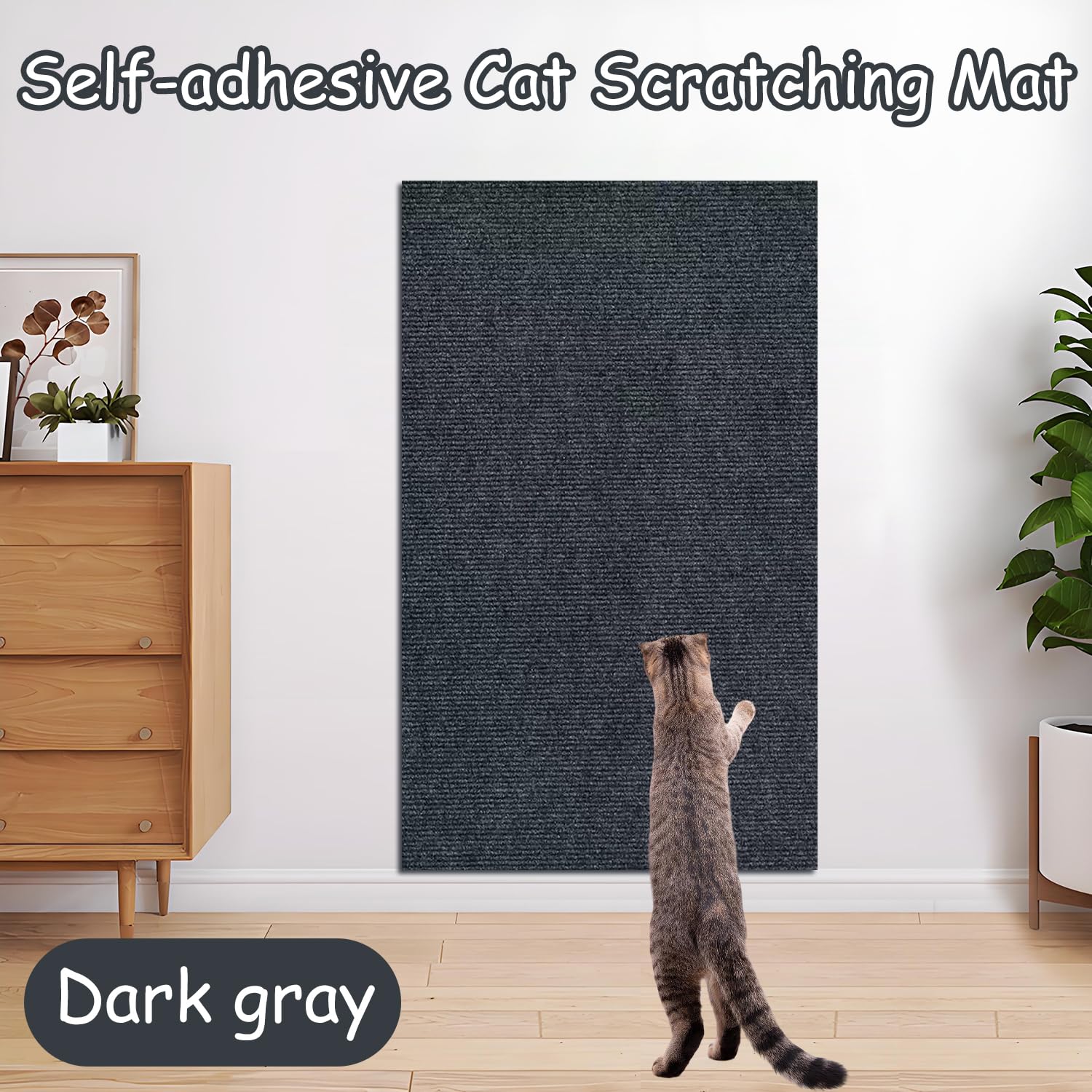 Xynovate Tappetino Tiragraffi Adesivo per Gatti, Protezione Divano Graffi Gatto, DIY Tiragraffi per Gatti, Riutilizzabile e Tagliabile, Ideale per Divani, Mobili e Pareti, Tiragraffi Divano