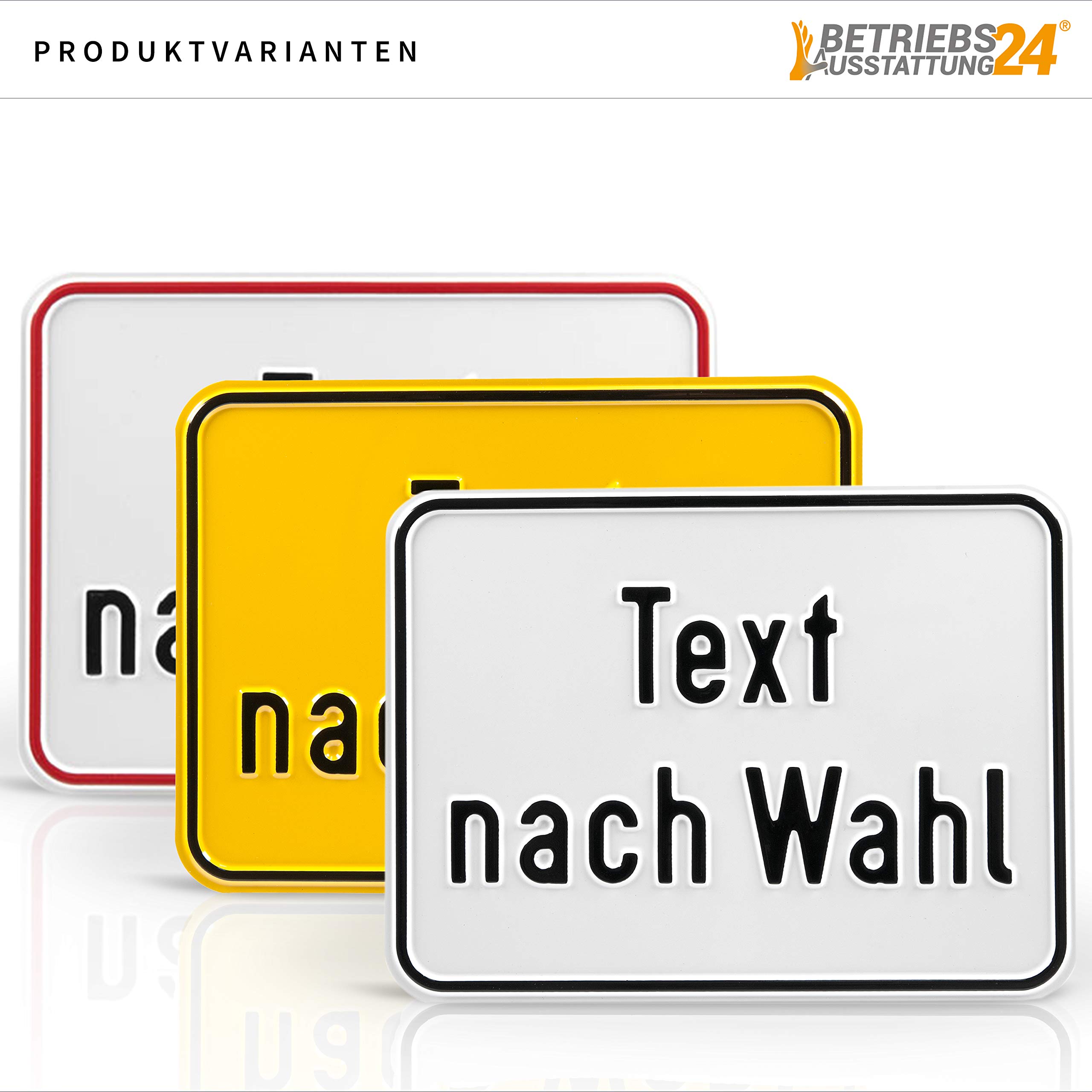 Individuelles Aluminiumschild Mit Wunschtext – 15x20 Cm, Weiß Mit Schwarzer Schrift, Wetterfest