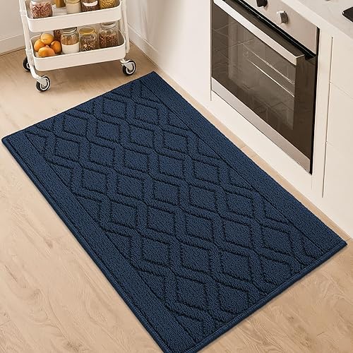 Miniatura 27 de COSY HOMEER Tapetes de cocina antideslizantes de polipropileno grueso para el hogar, lavable a máquina, 20 x 30/20 x 48 pulgadas, rojo