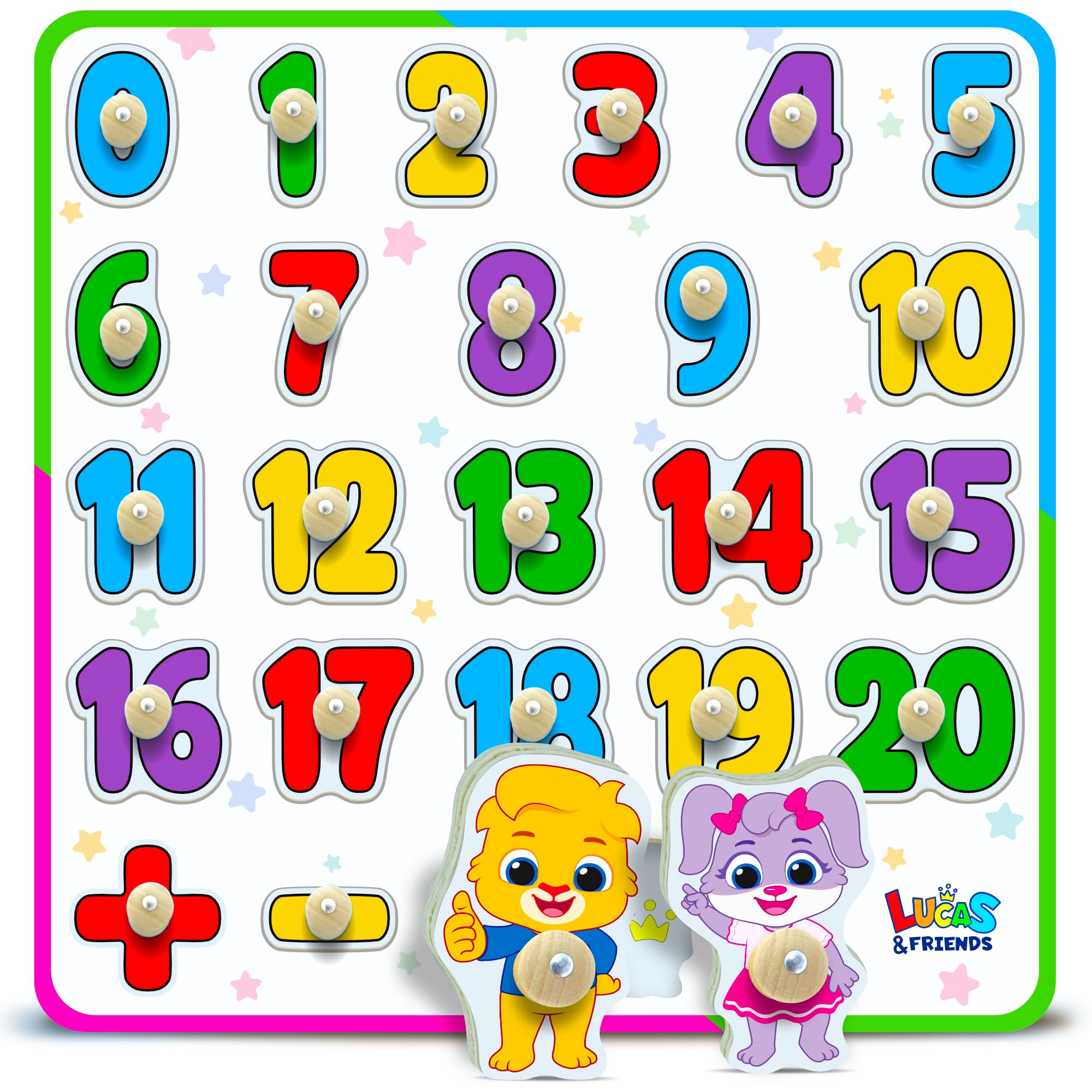 kidsartist　６歳 受賞歴多数 Amazon.com: Number Puzzle for Toddlers Jumbo - Educational Wooden