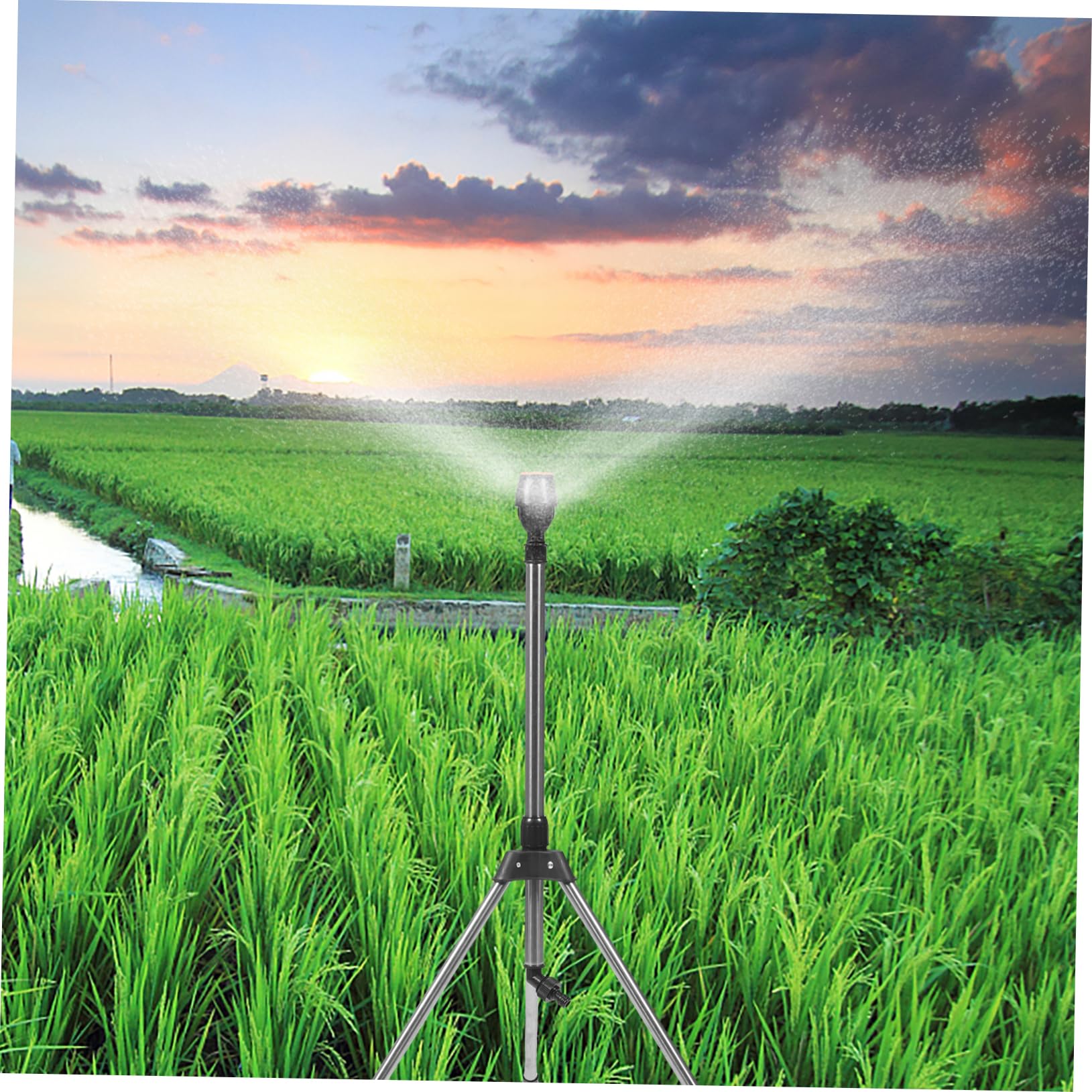 Sosoport Arroseur Rotatif à Degrés Trépied Arrosage Automatique Système Irrigation pour Jardin Et Pelouse Arroseur Pratique Et Étanche