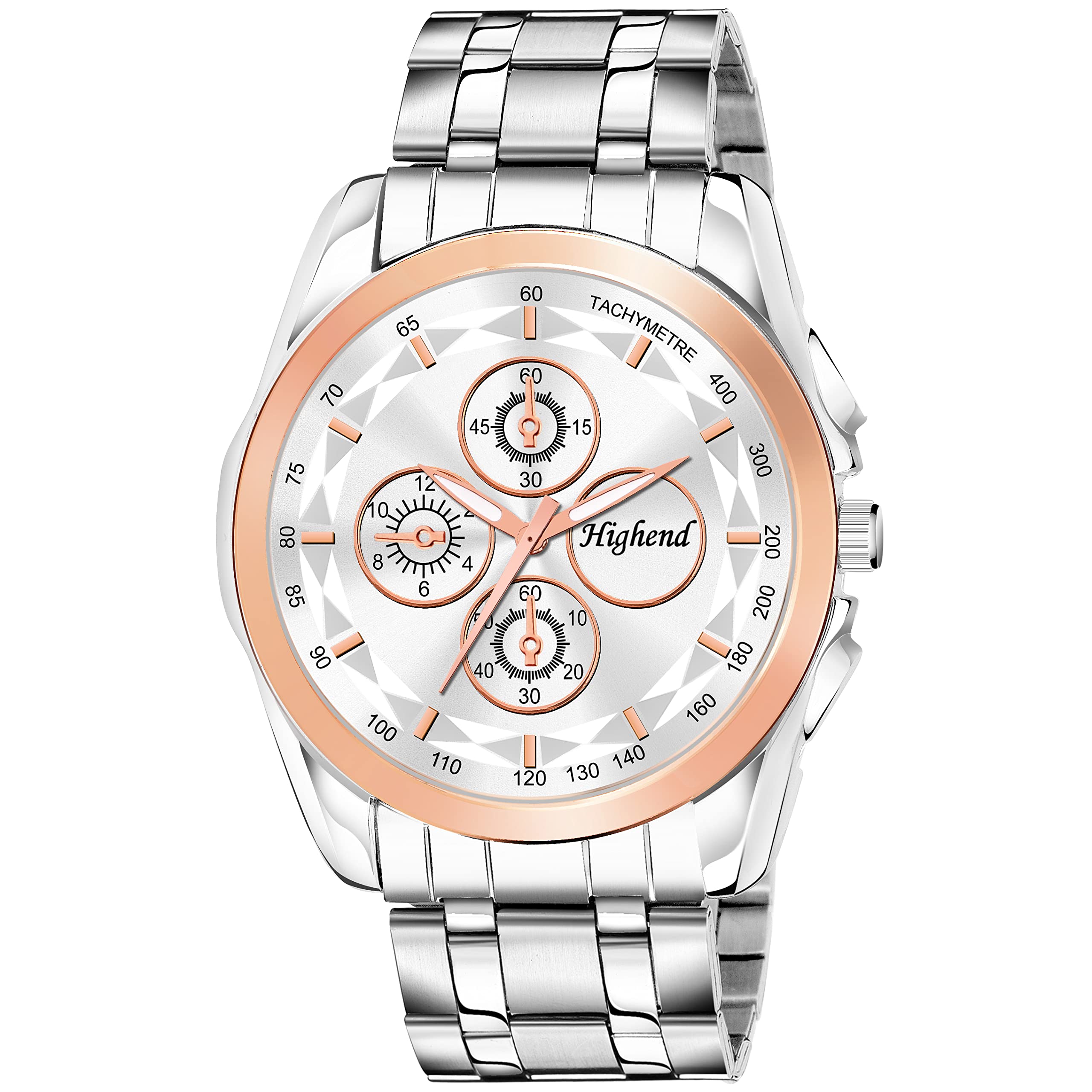 Highend H-401 Stainless Steel Silver Plated White Round Dial Stylish Boys and Men Hmts Quartz Analog Wrist Watch - for Men (B0BS6SDKC2) Amazon Price History, Amazon Price Tracker