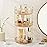 Aveniee Rotating Makeup Organizer for Vanity, 3 Tier Perfume Skincare Organizers and Storage for Bathroom Countertop, Clear Spinning Counter Shelf Cosmetic Holder for Dresser,Gold