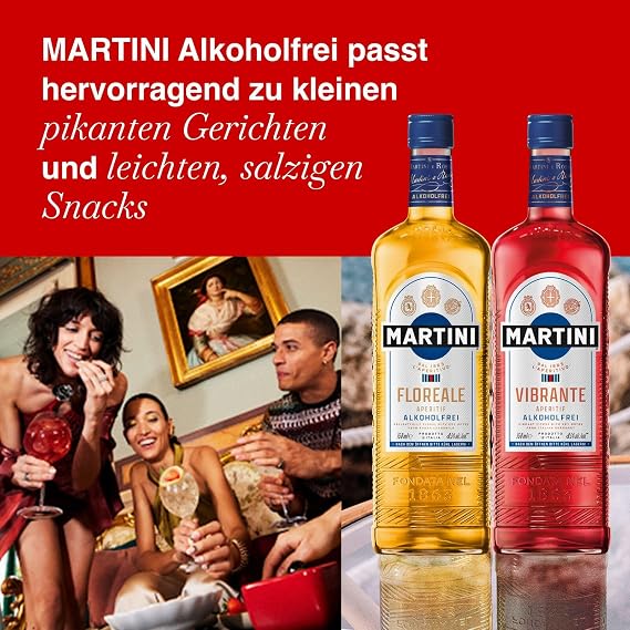 MARTINI Floreale alkoholfreier Aperitif 75cl / 750ml angereichert mit hochwertigen Botanicals