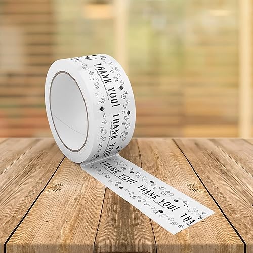 Miniatura 5 de Mobiusea Creation Cinta de embalaje Thank You for Supporting My Small Business  1.88 pulgadas x 54 yardas  Paquete de 3  Cinta de envío para