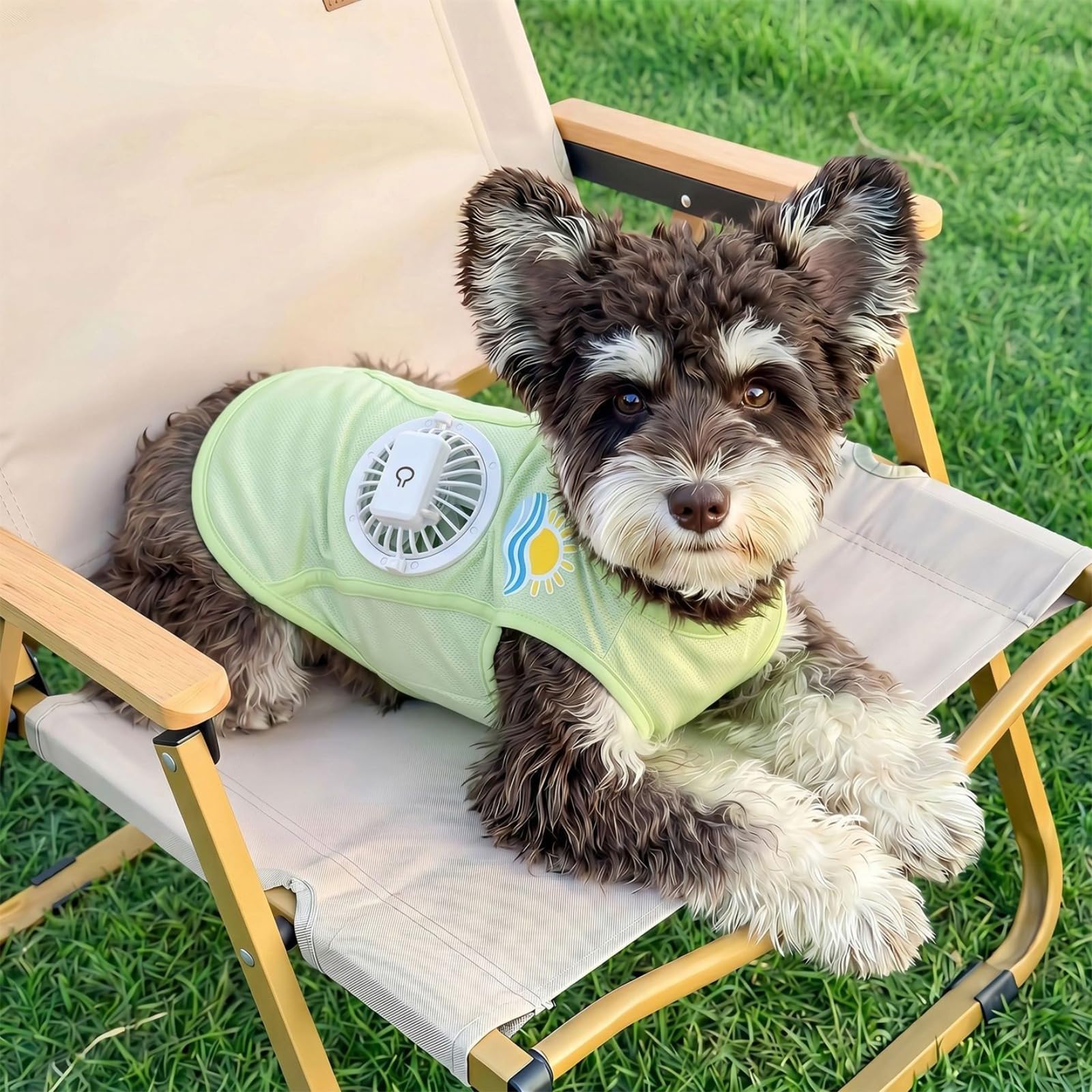 Amazon | ペット服 ZAZY 空調ウェア 犬猫用 3 段階風力調節 ファン付き