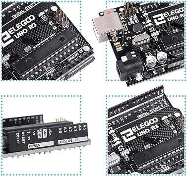 ELEGOO UNO R3 Microcontroller Board ATmega+328P ATMEGA+16U2 with USB Cable