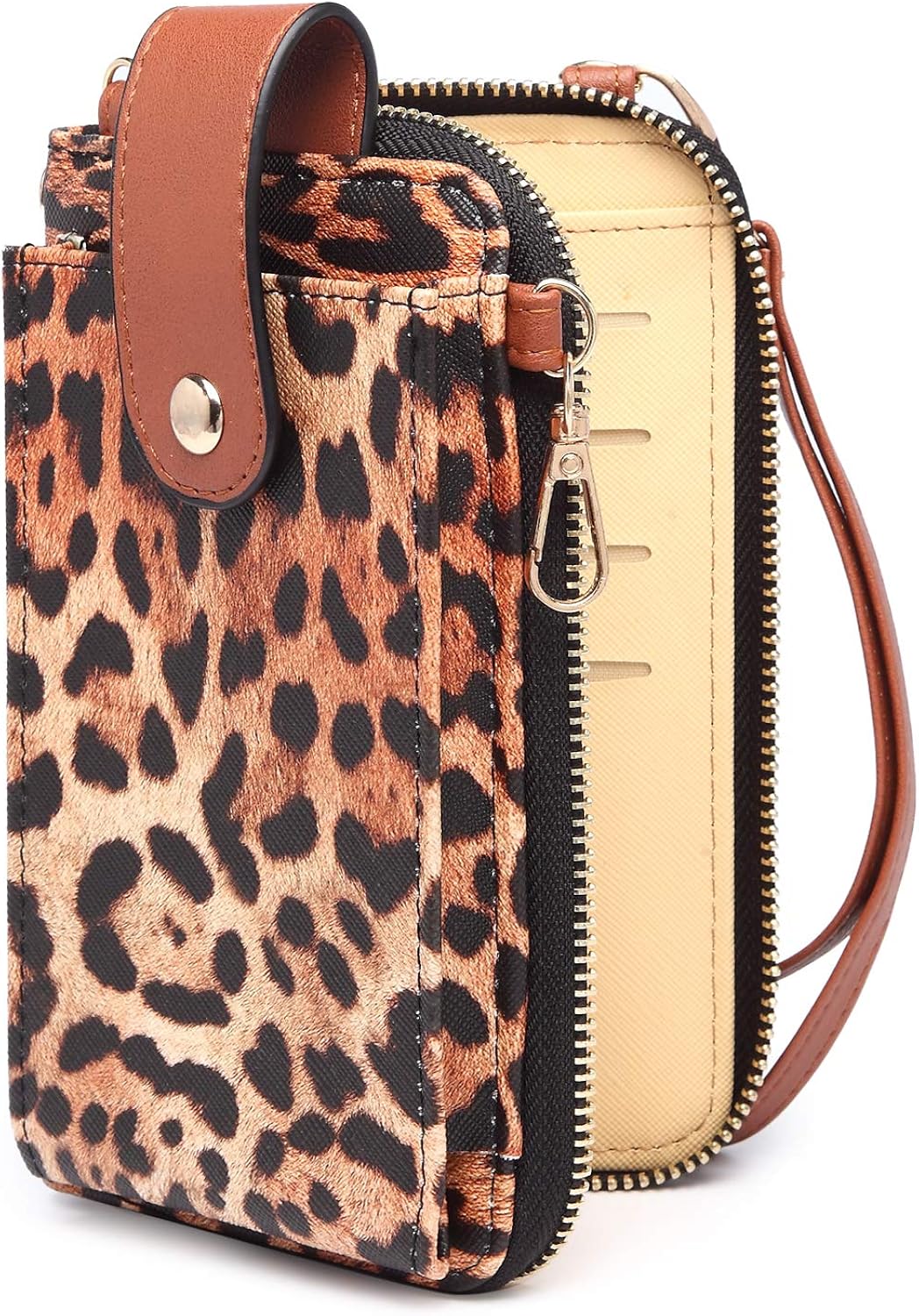 XB Small Crossbody bag Cell Phone Purse for Women Leather Wristlet Wallet with Key Chain Fashion Gift