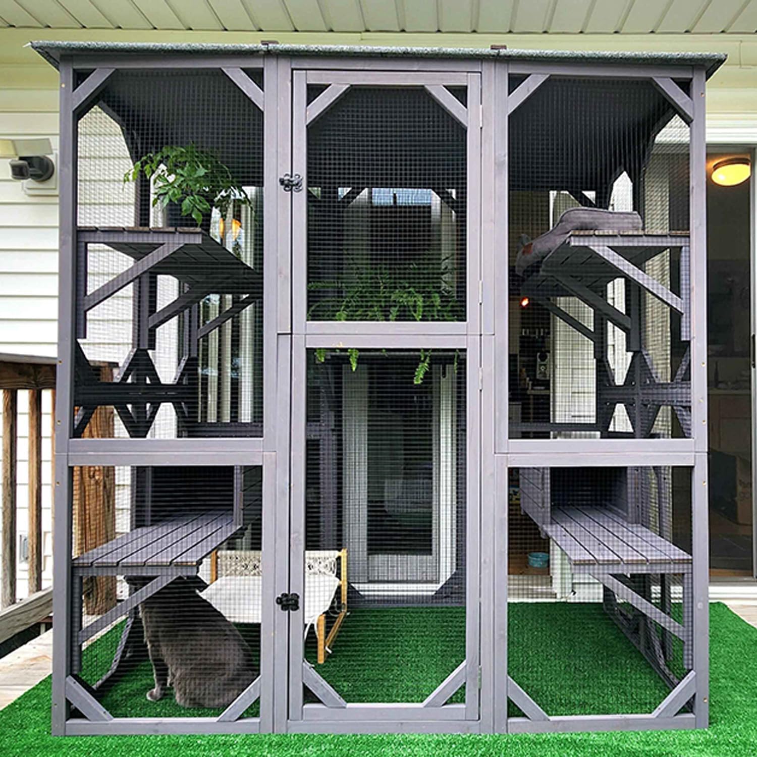 Gutinneen Catio Large Cat House Outdoor Walk in Outdoor