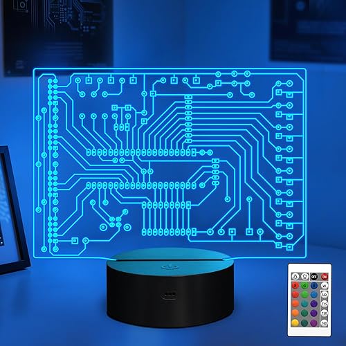 YuanDian Geeky Gifts, Computer Geekery PCB Lamp 16 Colors Changing
