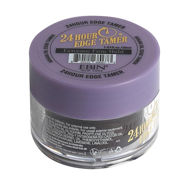 EBIN NEW YORK 24 Hour Edge Tamer Extreme Firm Hold - Strong Edge Control Gel, No Flaking, Sleek Smooth Finish, Long Last