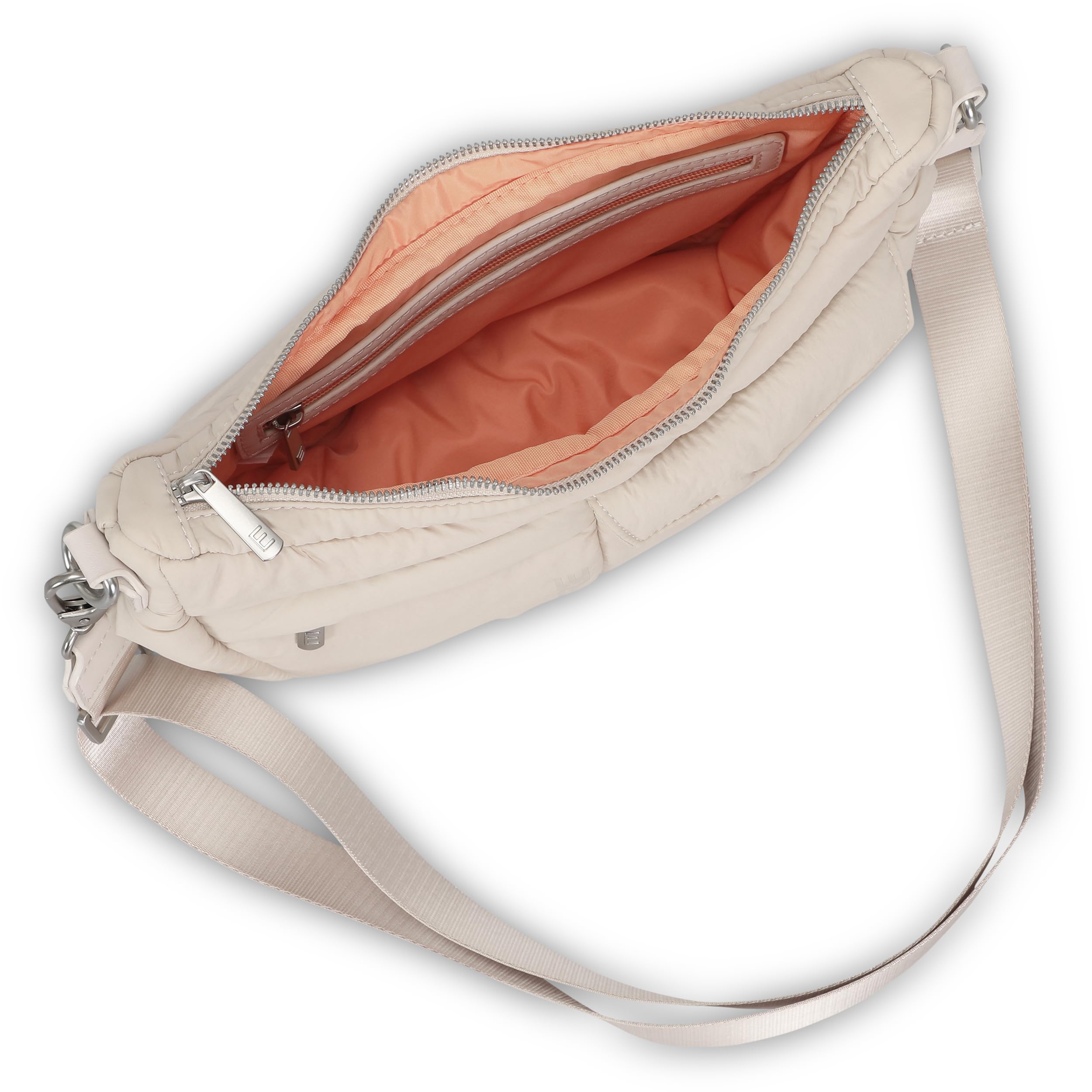 Expatrié Bolso Bandolera Mujer - Vivy - Bolso Riñonera de Media Luna - Crossbody Puffer Bag - Bolso de Mano con Correa Ajustable - Impermeable