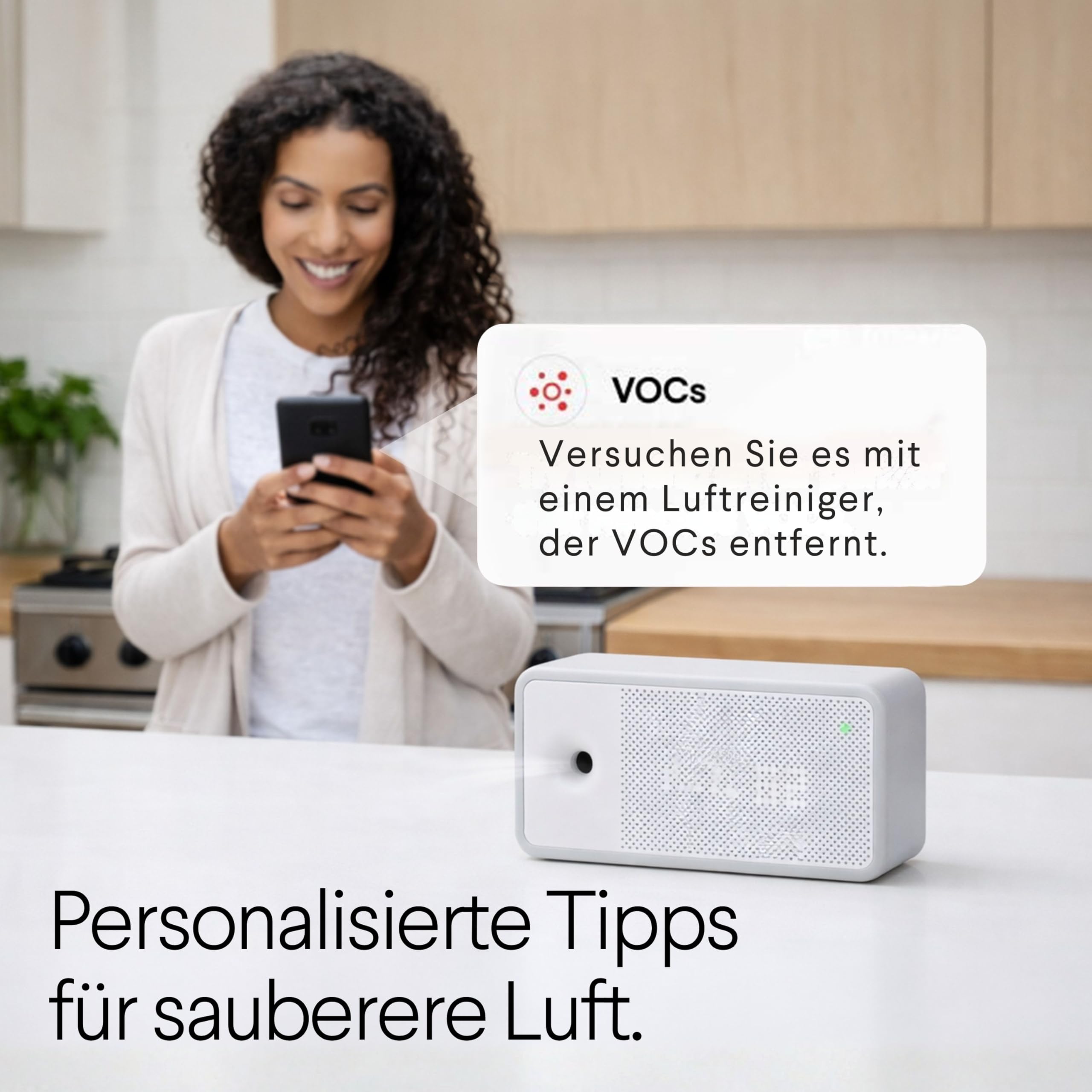 Awair Element Smart Luftqualitätsmonitor CO2 PM2.5 VOC Temperatur Sensor Echtzeit Raumluft Überwachung iOS Android App