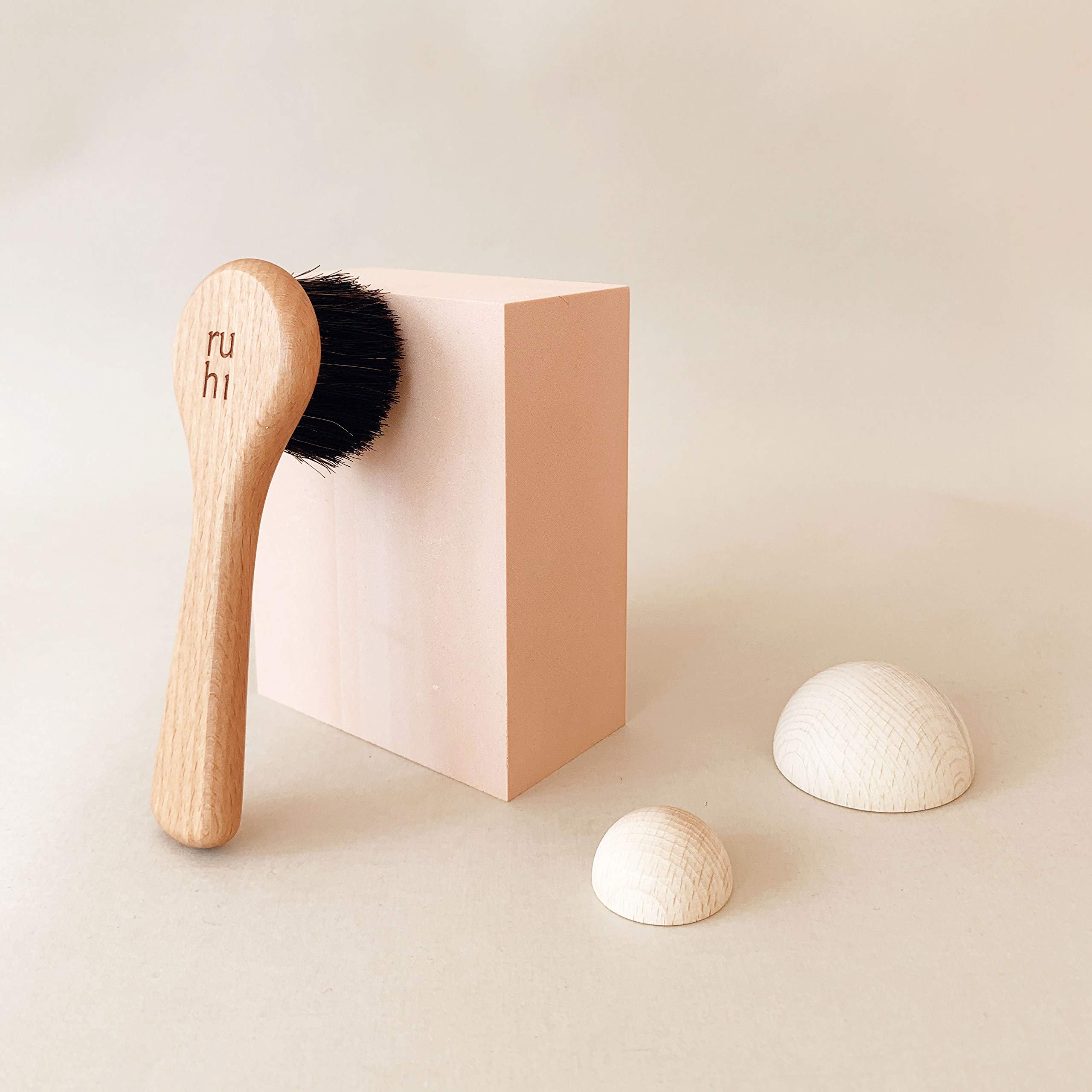 ruhi Brosse monastique pour le visage / brosse en cuivre / brosse pour le visage en cuivre, poils naturels et sans plastique pour brossage à sec / brosse de massage / brosse exfoliante fabriquée en