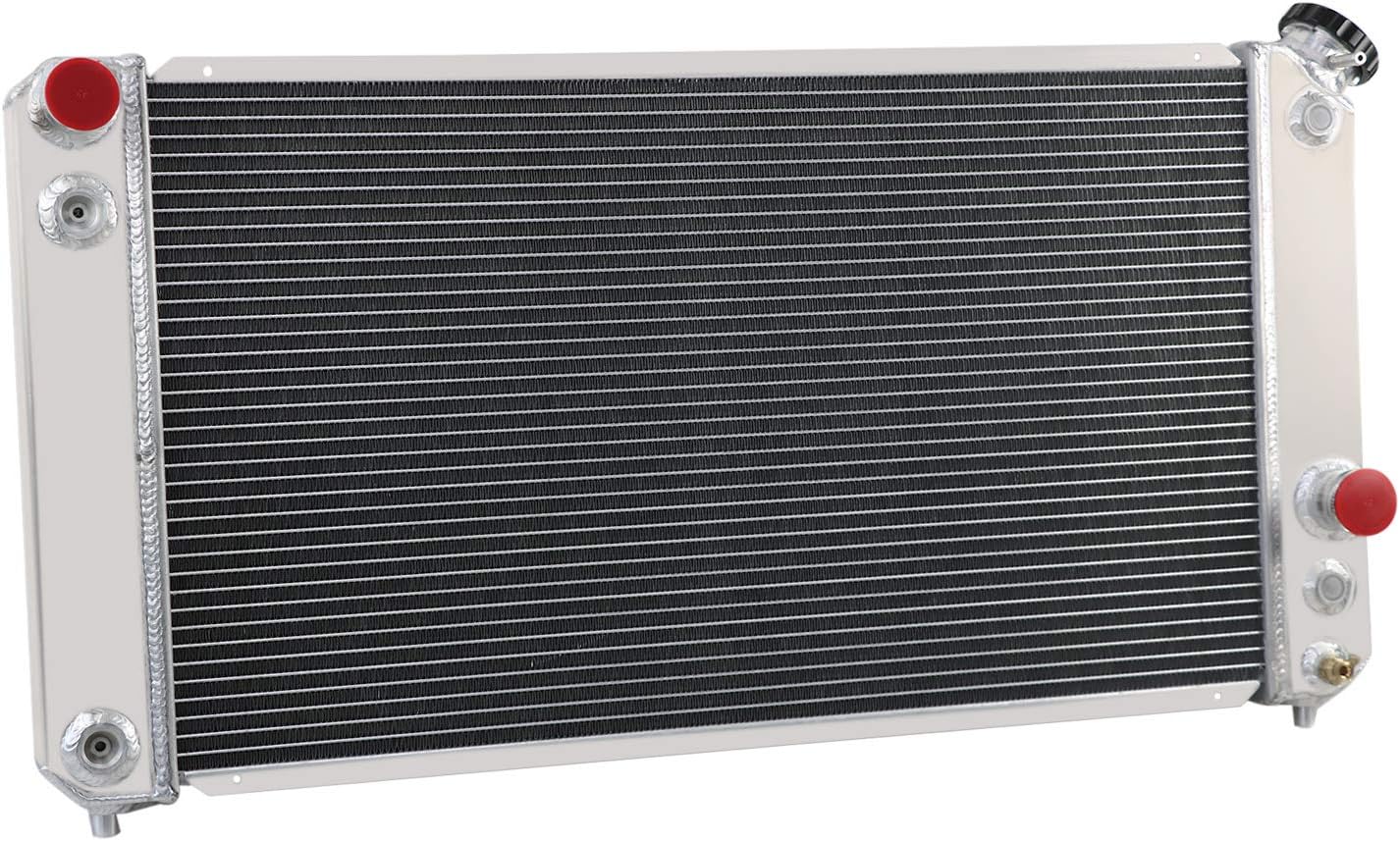 Aluminum Radiator for 1994-2005 Chevy Blazer S10 GMC Sonoma Jimmy Isuzu Hombre 4.3L V6 Gas, All Aluminum Radiators Cooler (4 Row Radiator)