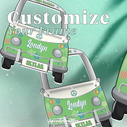 Miniatura 8 de Hippie Decor Van Photo Booth Props; Tamaño: 36 x 24, 48 x 36 personalizado 1960s Hippie Selfie Frame Peace, 60 - 70, suministros para fiestas,