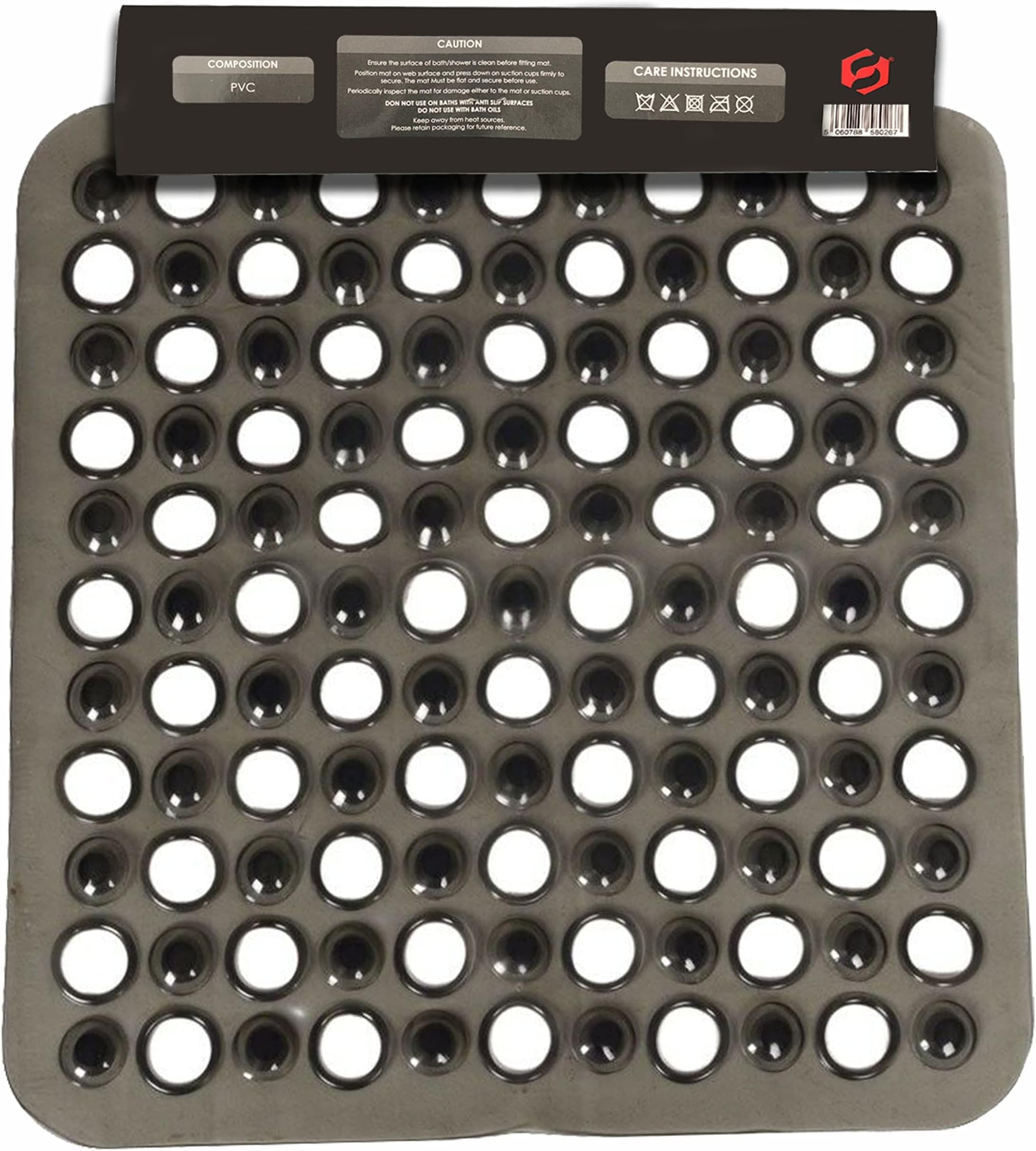 Non Slip Shower Mat Square 53x53cm Anti Mould Shower Mats for Inside