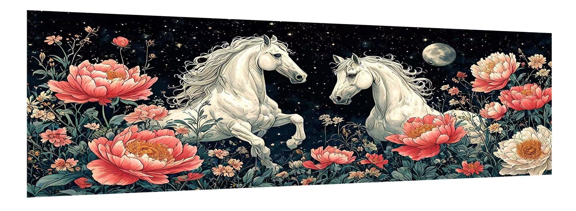 5D DIY duży obraz diamentowy 70 x 180 cm, obraz diamentowy kwiat s0h-44