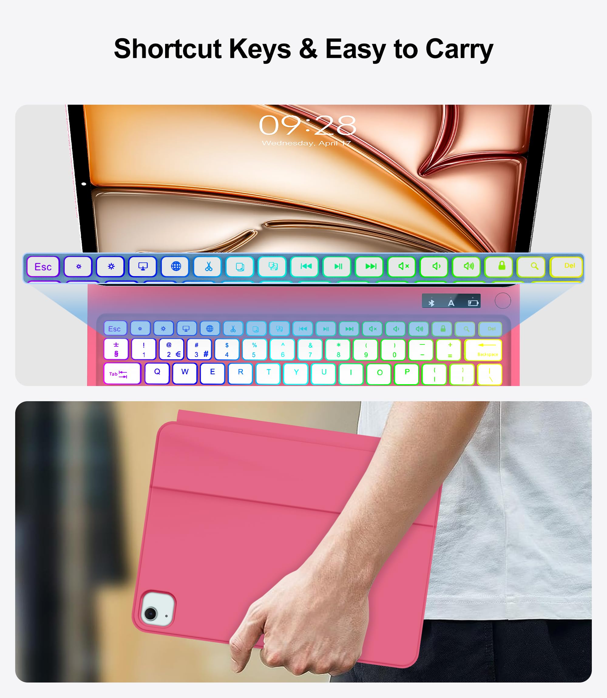 Magic Keyboard for iPad Air 13 Inch (M4 2026/M3/M2) & iPad Pro