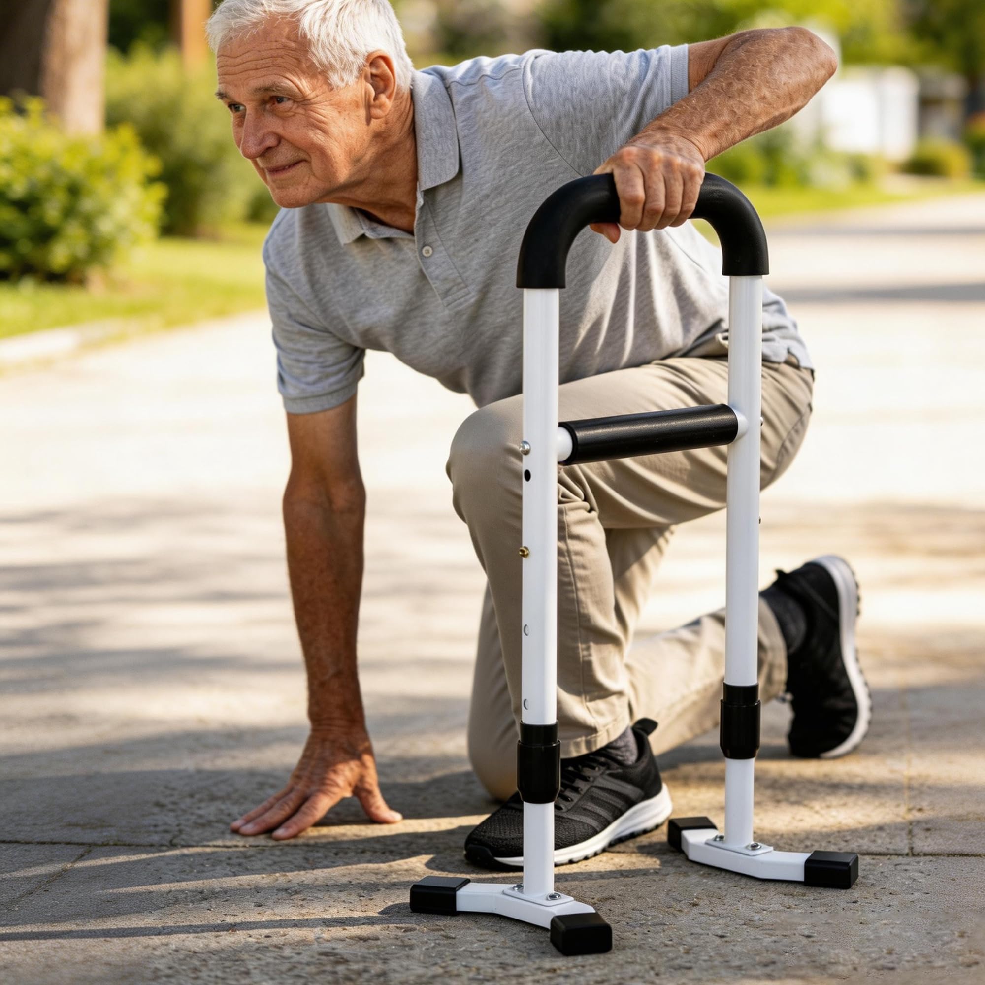 Nelyrho Stand Assist Aid – Supporto per sollevare anziani o persone con lesioni alla schiena/gambe dal pavimento, supporto per la mobilità, bianco