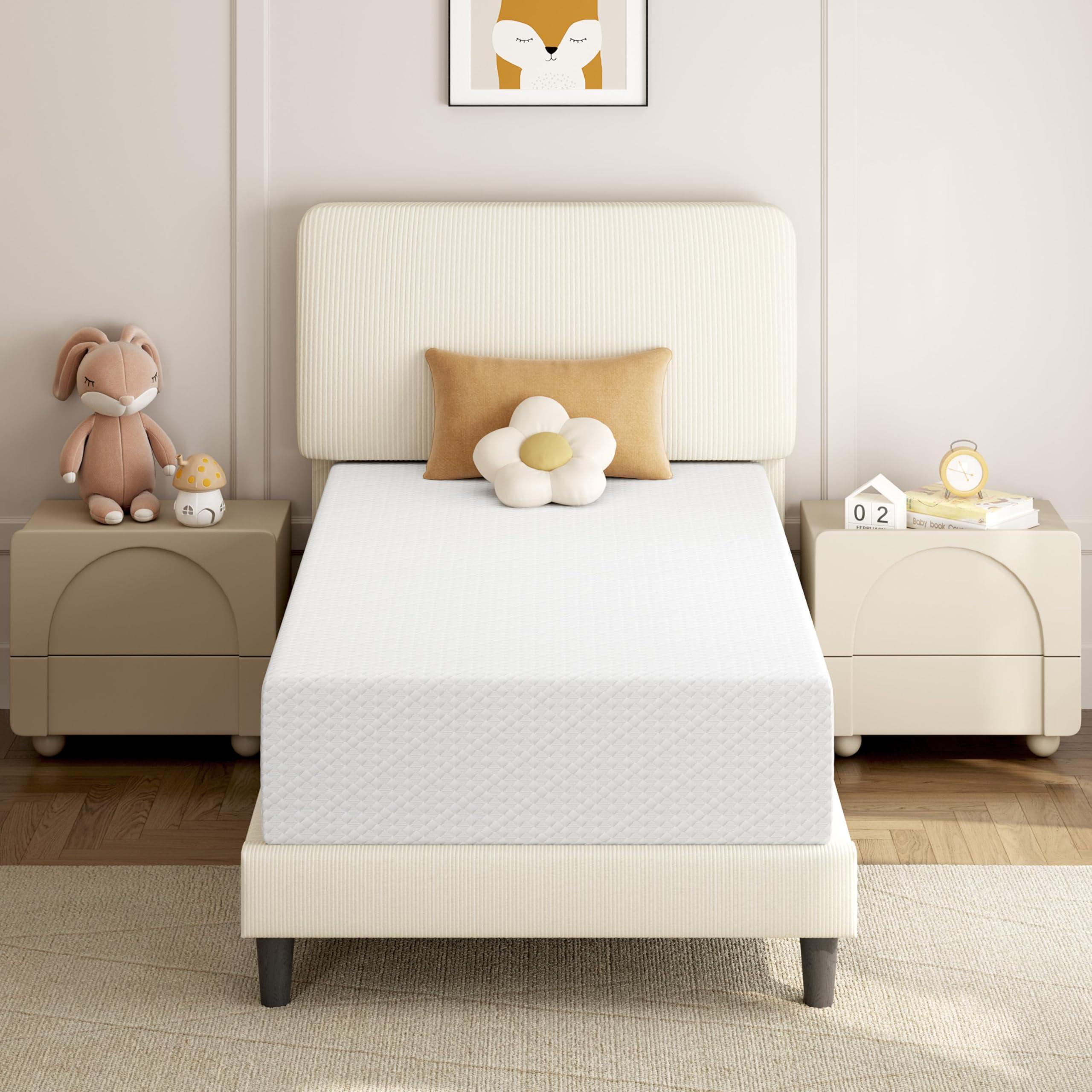 Yaheetech Twin Size Mattress 8 Inch- 3 Foam Layer Cooling Gel Memory Foam Mattresses, Green Tea for Fresher Sleep, Medium Firm, CertiPUR-US Certified,Twin Mattress in a Box — view 17