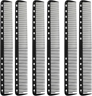 プロフェッショナルコーム6個、帯電防止ヘアカットブラシ、プロのサロンヘアスタイリングツール、サロンや家庭用の帯電防止プロフェッショナルファストナイフコーム。
