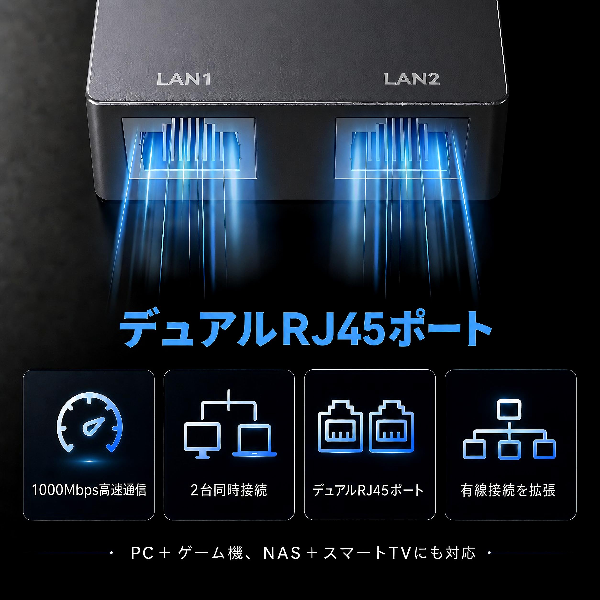 Amazon.co.jp: Starlink V2 Ethernetアダプター【デュアルRJ45ポート