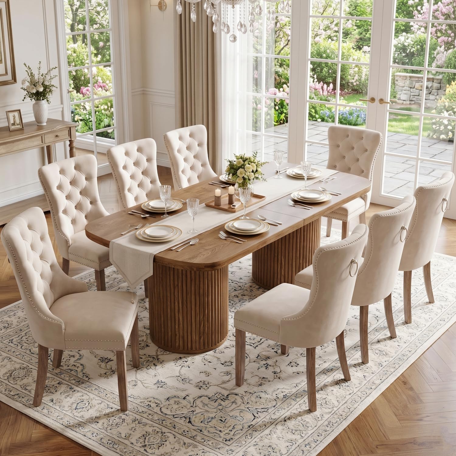 Rejeke 79 Dining Room Table Set for 8