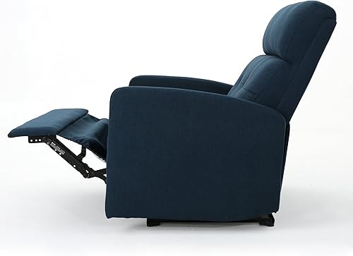 Miniatura 9 de Christopher Knight Home GDFStudio Hana - Sofá reclinable de felpa con respaldo copetudo (tela/azul marino), 37 pulgadas de profundidad x 46.5